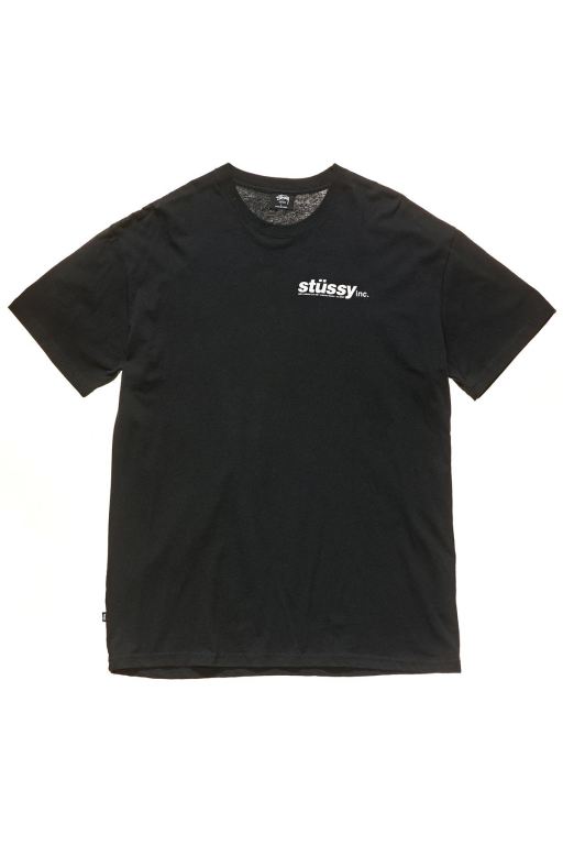 Stussy Mens Italic T Shirt Black - UYQHJ1657